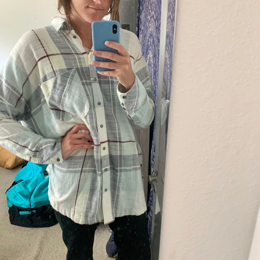 Oversized free people flannel